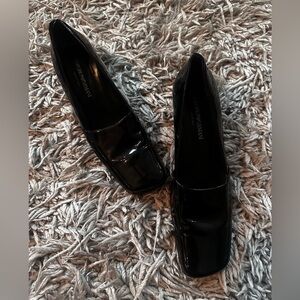 Emporio Armani Black Patent Leather Heels sz 40